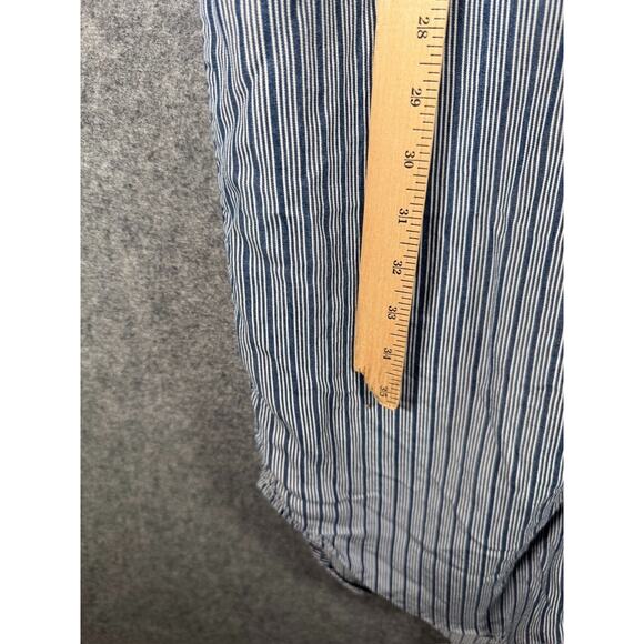 Gap Shirt Dress Women Small Long Sleeve Blue Striped Midi Coastal Vacation Summe - Picture 6 of 8